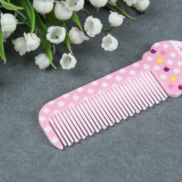 Расчёска с ручкой "Зверушки", фигурная, 13см, цвет МИКС