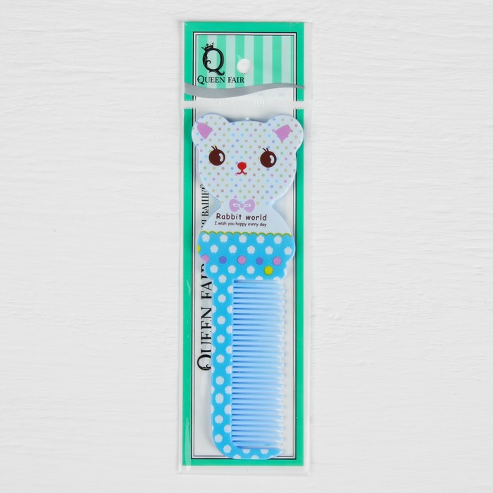 Расчёска с ручкой "Зверушки", фигурная, 13см, цвет МИКС