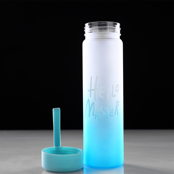 Бутылка для воды 450 мл Hello Master,градиент микс 20*5,5*7см