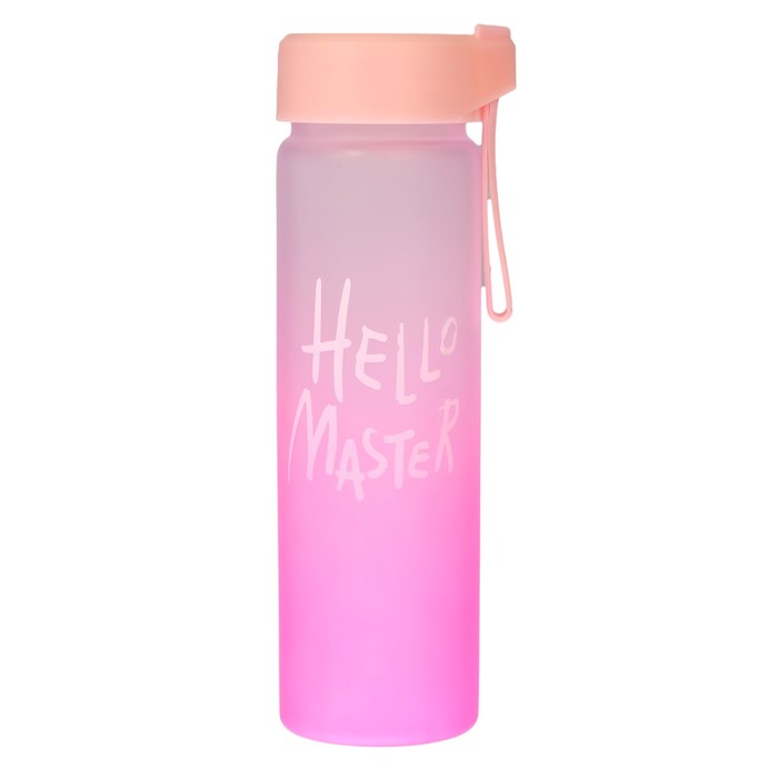 Бутылка для воды 450 мл Hello Master,градиент микс 20*5,5*7см