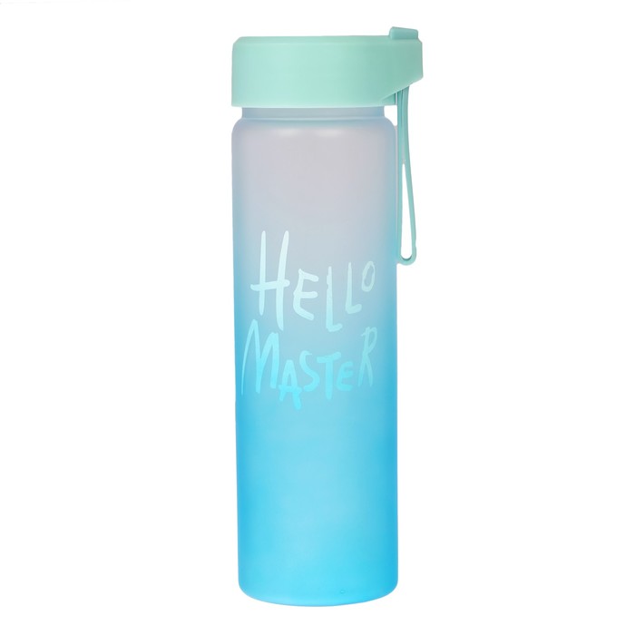Бутылка для воды 450 мл Hello Master,градиент микс 20*5,5*7см