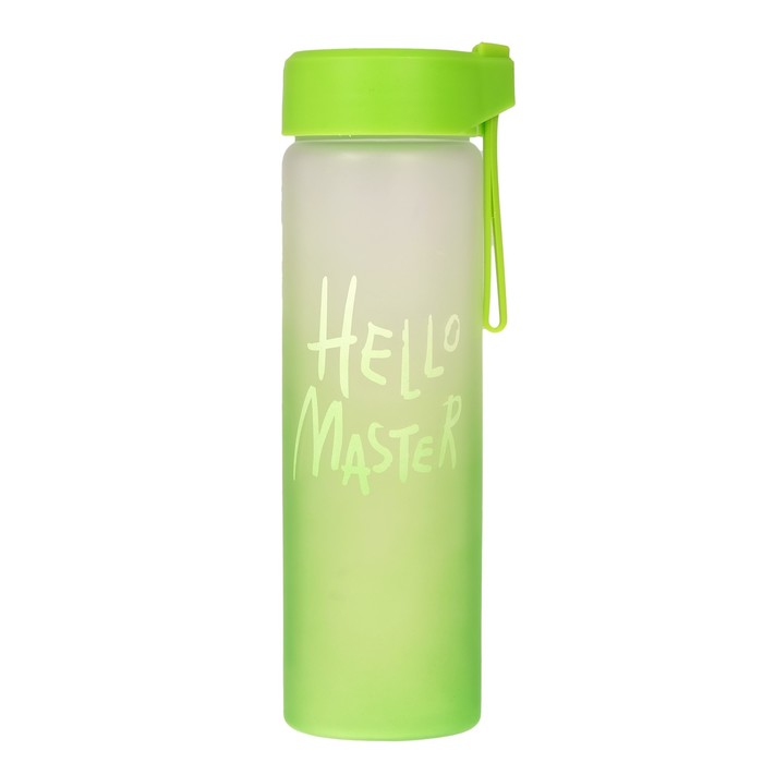 Бутылка для воды 450 мл Hello Master,градиент микс 20*5,5*7см