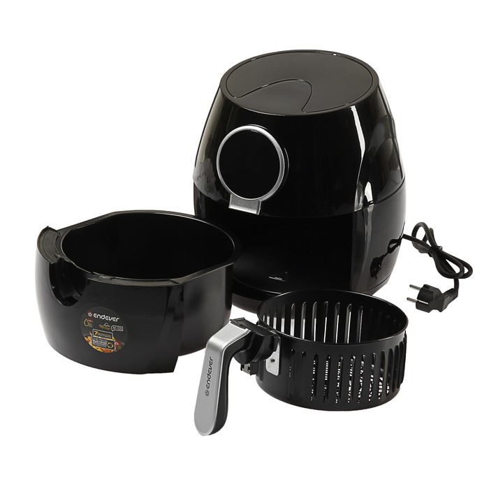 Аэрофритюрница Endever Skyline AF-125, 1500 Вт, 2.5 л, 7 режимов, таймер 30 мин, черная