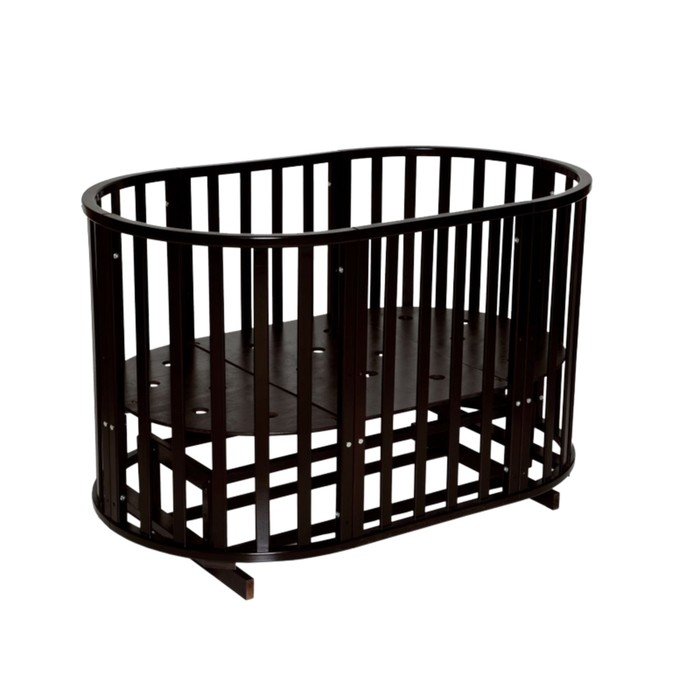 Кровать-трансформер "Северянка №3", 6 в 1, поперечный маятник, круглая/овальная, шоколад