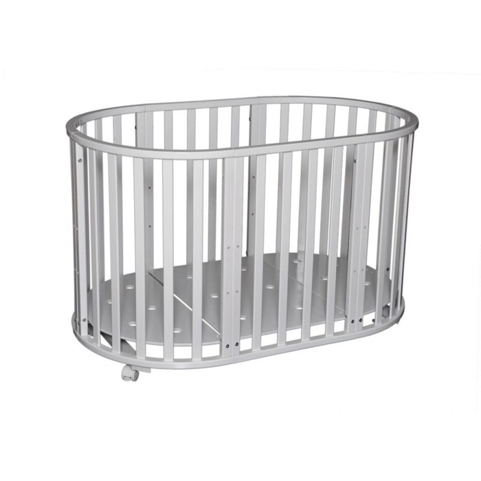 Кровать-трансформер "Северянка №3/1", 6 в 1, круглая/овальная, белая