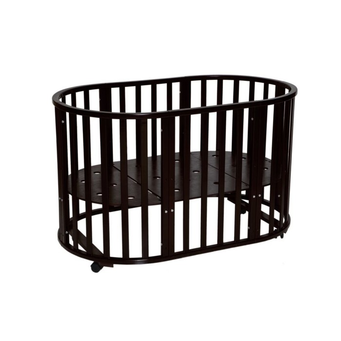 Кровать-трансформер "Северянка №3/1", 6 в 1, круглая/овальная, шоколад