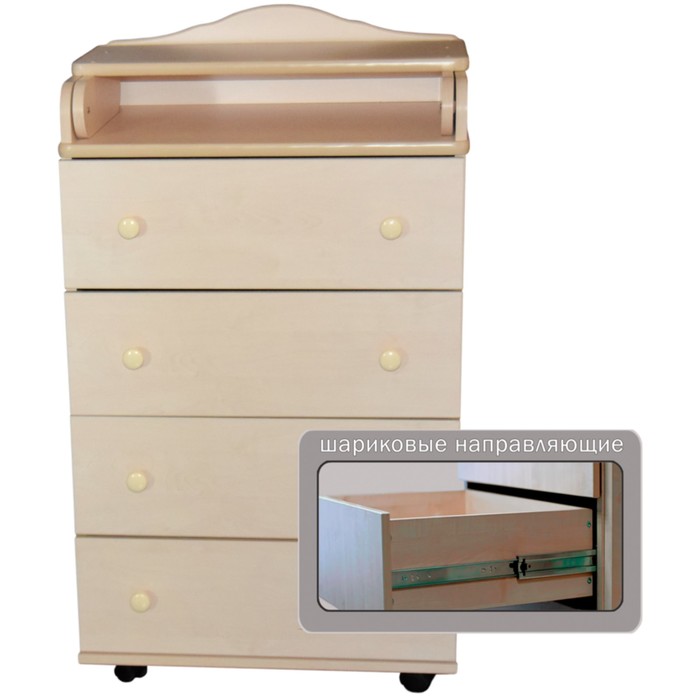 Комод пеленальный "Любаша" 604 ЛДСП, клен