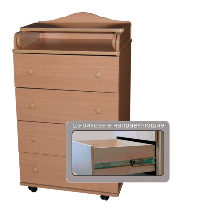 Комод пеленальный "Любаша" 604 ЛДСП, бук