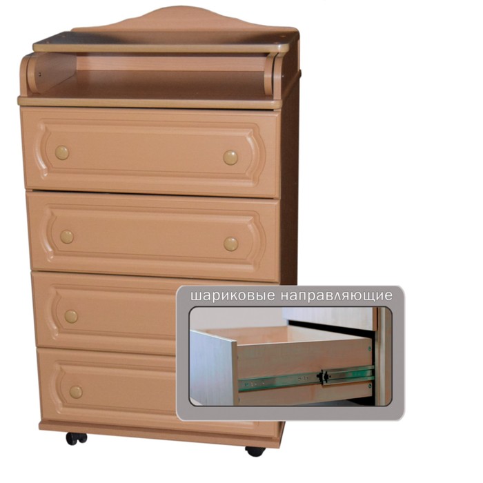 Комод пеленальный "Любаша" 604 МДФ, бук