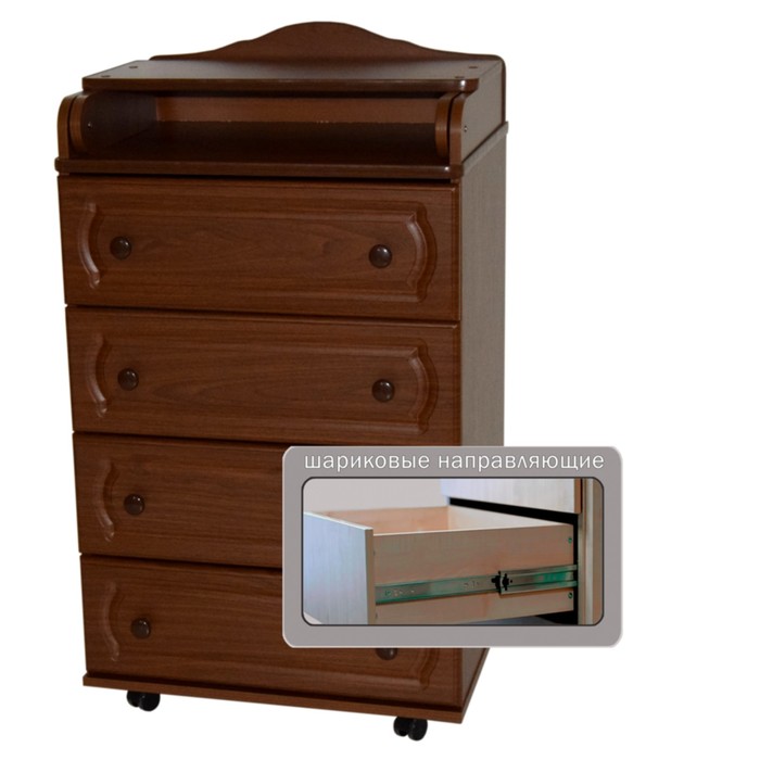 Комод пеленальный "Любаша" 604 МДФ, орех