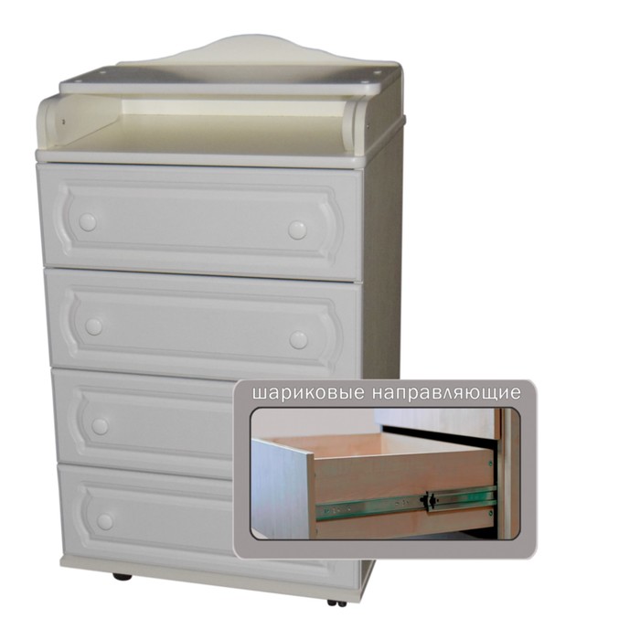 Комод пеленальный "Любаша" 604 МДФ, белый