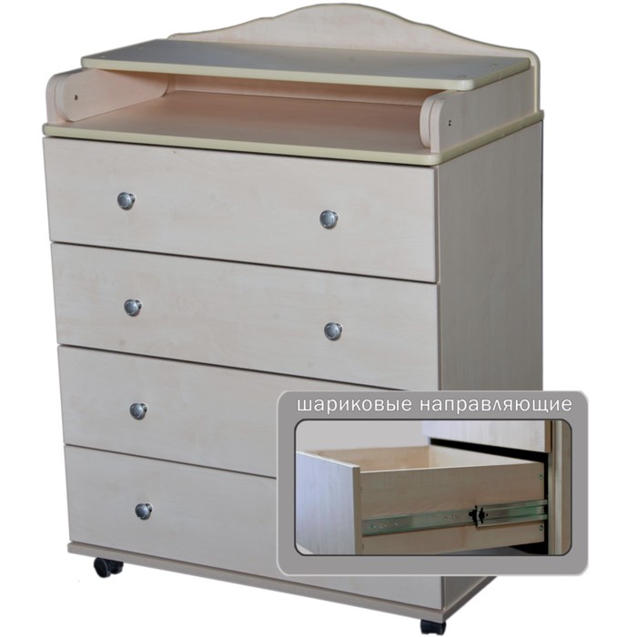 Комод пеленальный "Любаша" 804 ЛДСП, клен