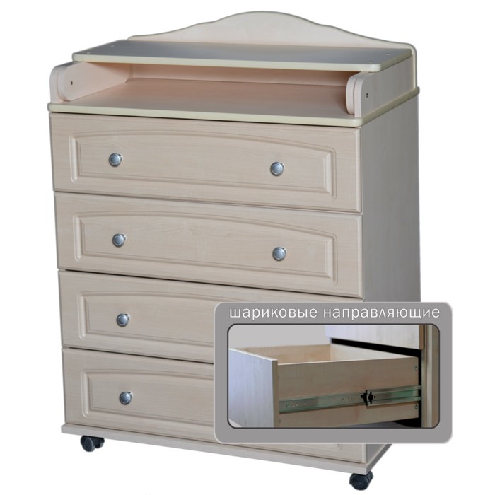 Комод пеленальный "Любаша" 804 МДФ, клен