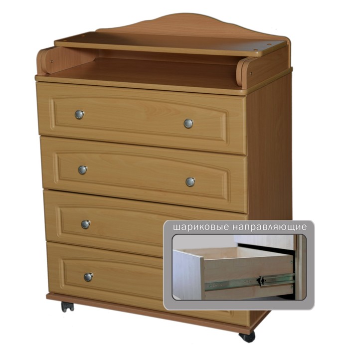 Комод пеленальный "Любаша" 804 МДФ, бук