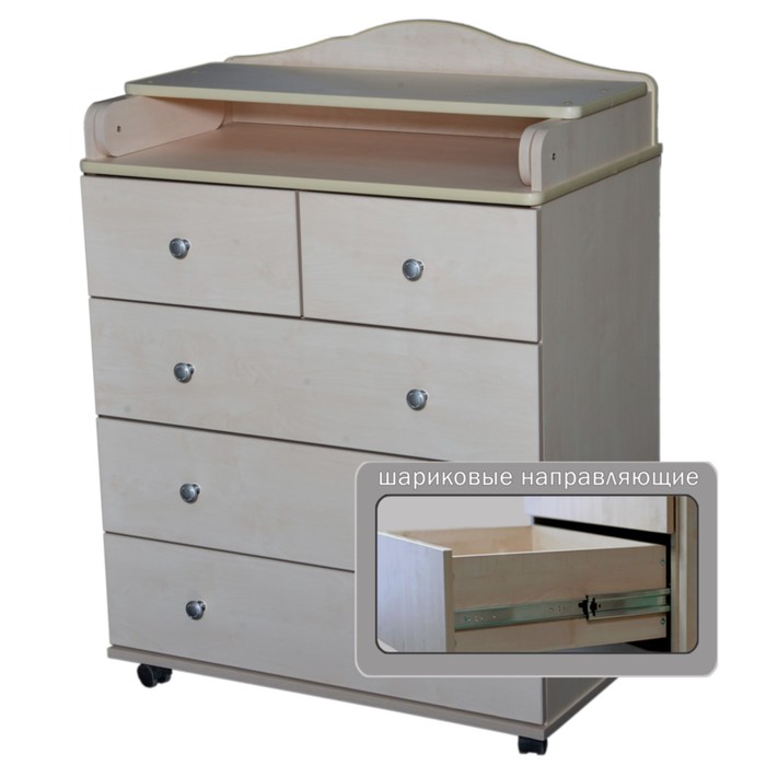 Комод пеленальный "Любаша" 805 ЛДСП, клен