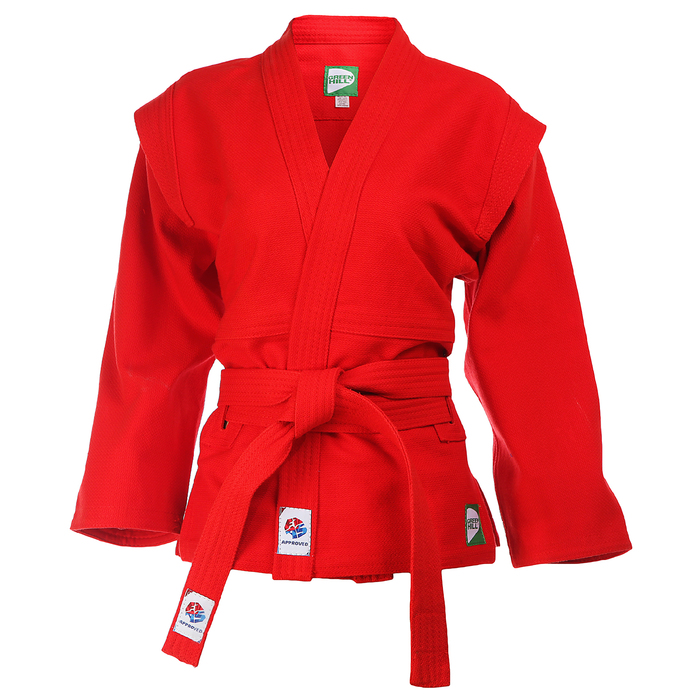 Куртка для САМБО JS-303 Лицензия FIAS, размер 46/165, цвет красный