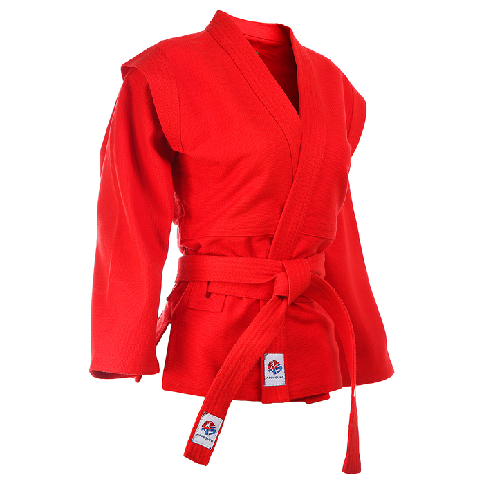 Куртка для САМБО JS-303 Лицензия FIAS, размер 50/175, цвет красный