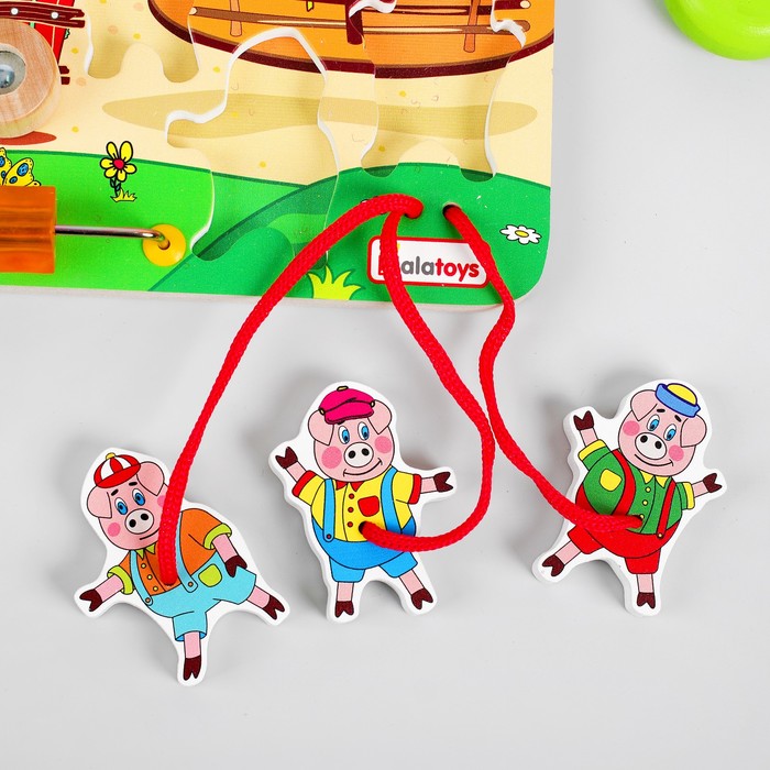 Бизиборд "Три поросёнка"