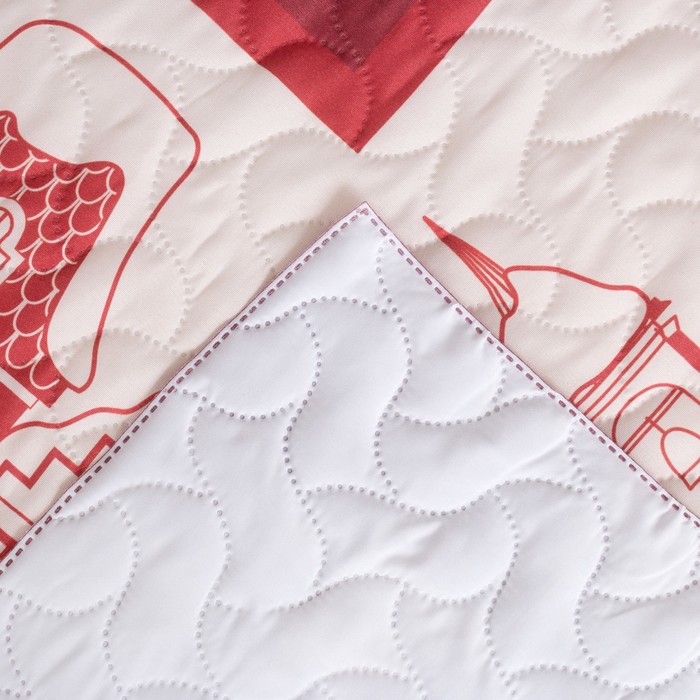 Покрывало "Этель" 1,5 сп Снежный город, 145*210 см, микрофибра