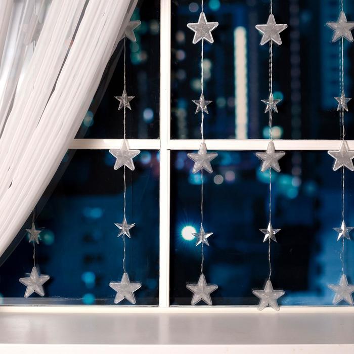 ЗАНАВЕС, "Звезды" УМС вилка Ш:2 м, В:1 м, Н.С. LED-136-220V. 8 режимов, МУЛЬТИ