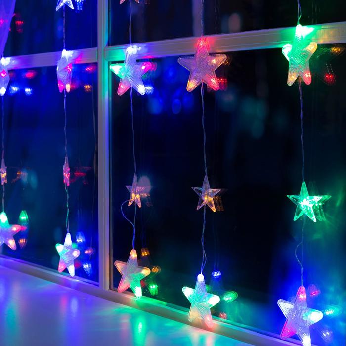 ЗАНАВЕС, "Звезды" УМС вилка Ш:2 м, В:1 м, Н.С. LED-136-220V. 8 режимов, МУЛЬТИ