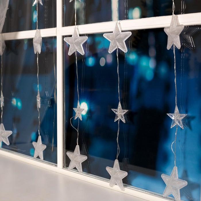 ЗАНАВЕС, "Звезды" УМС вилка Ш:2 м, В:1 м, Н.С. LED-136-220V. 8 режимов, МУЛЬТИ