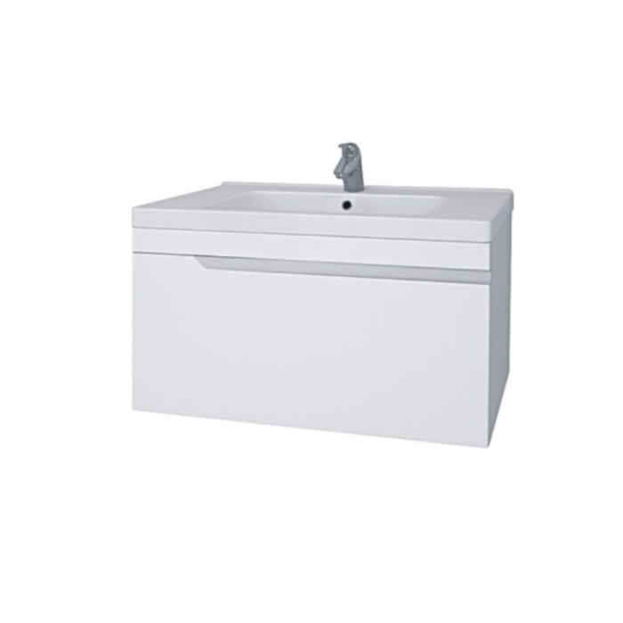 Тумба-комплект Armonia 100, белый лак, с раковиной