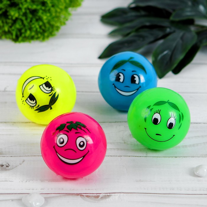 Мяч световой "Фруктики" 5*5 см, цвета МИКС