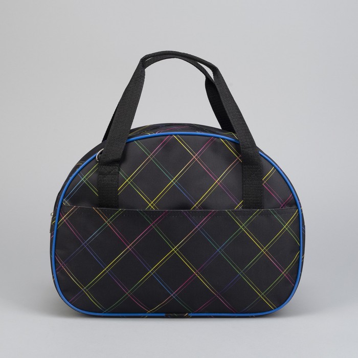 Саквояж ССД-02, 39*14*29, отд на молнии, н/карман, клетка радужная