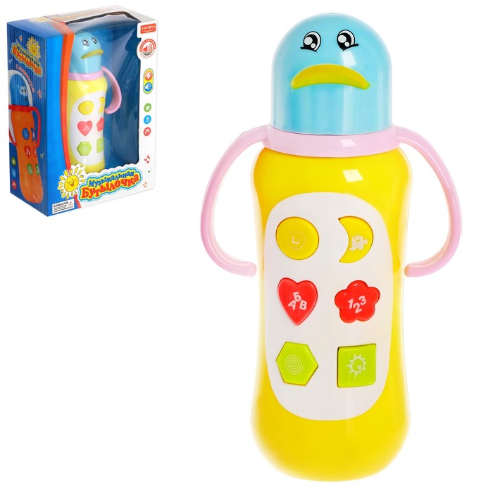 Развивающая игрушка "Музыкальная бутылочка" веселые фразы, световые и звуковые эффекты