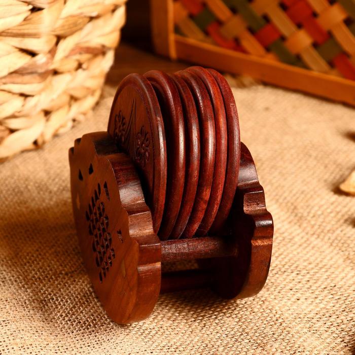 Подставка под горячее "Качели" дерево 13,5х11,5х6,5 см