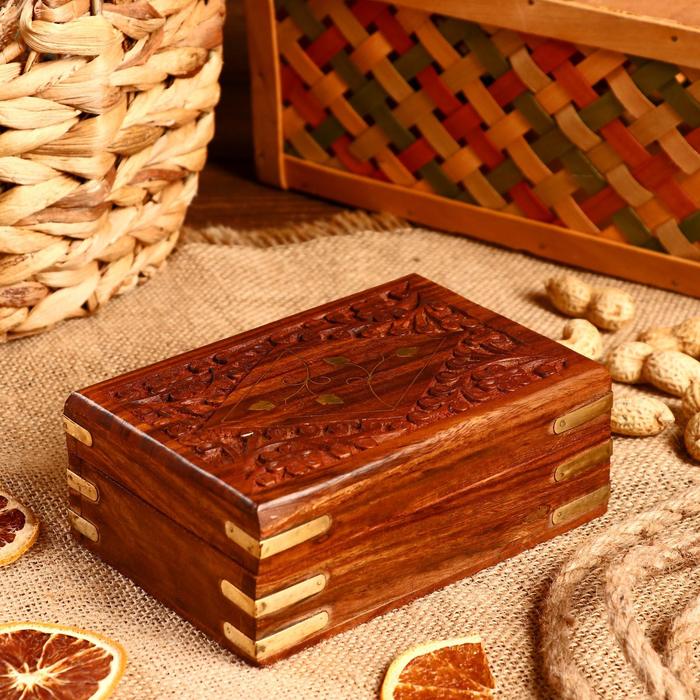 Шкатулка дерево "Путь" 15х10х6
