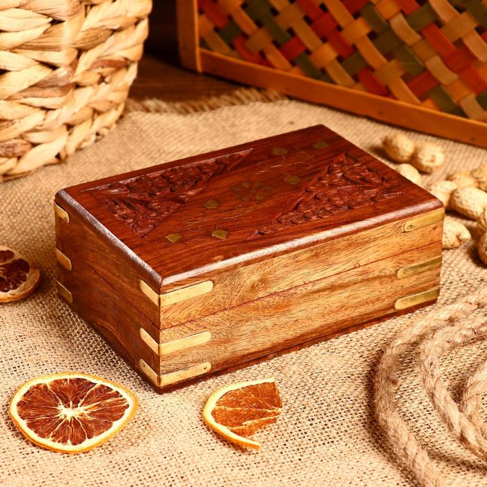 Шкатулка дерево "Душа" 15х10х6