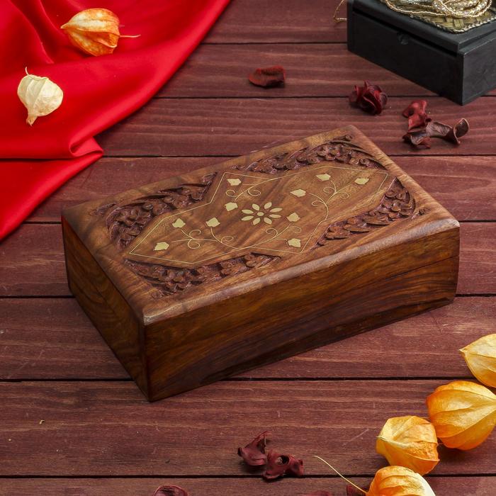 Шкатулка дерево "Знак" 20х13х6 см