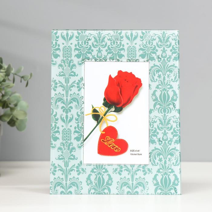 Фоторамка стекло 10х15 см "Дамаск" 21,7х17 см