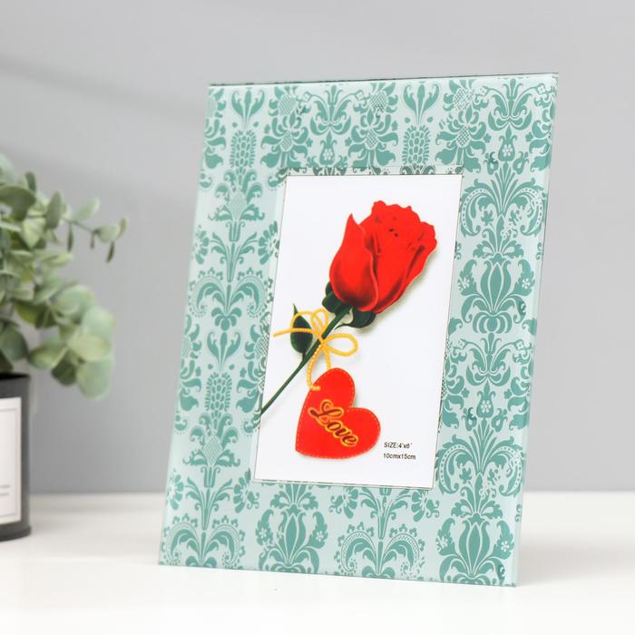 Фоторамка стекло 10х15 см "Дамаск" 21,7х17 см