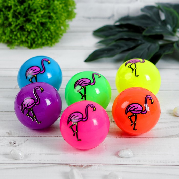 Мяч световой "Фламинго" 5*5 см, цвета МИКС