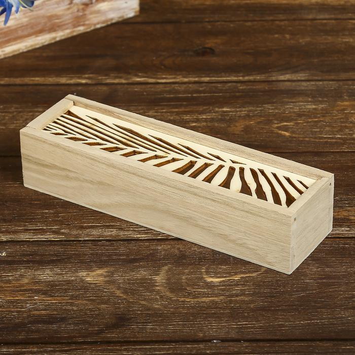 Шкатулка дерево под роспись "Пальмовый лист" 4х19,3х5,5 см