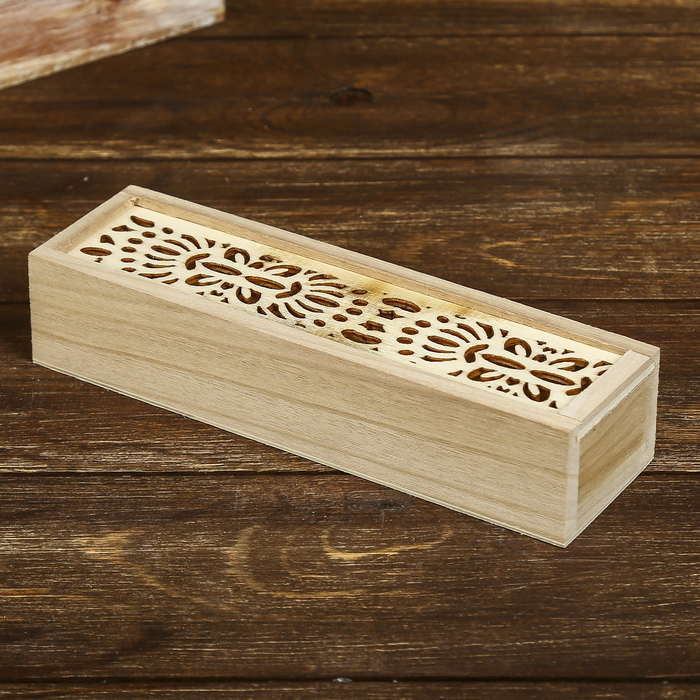 Шкатулка дерево под роспись "Орнамент" 4х19,3х5,5 см