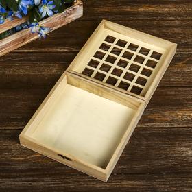 

Шкатулка под роспись «Сетка», дерево, квадрат 5,5 × 17,7 × 17,2 см