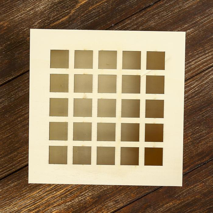 Шкатулка дерево под роспись "Сетка" квадрат 5,5х17,7х17,2 см