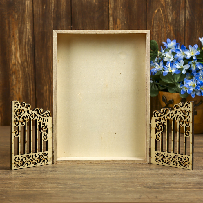 Заготовка дерево под роспись для ключницы "Резная калитка" 26,5х19х4 см