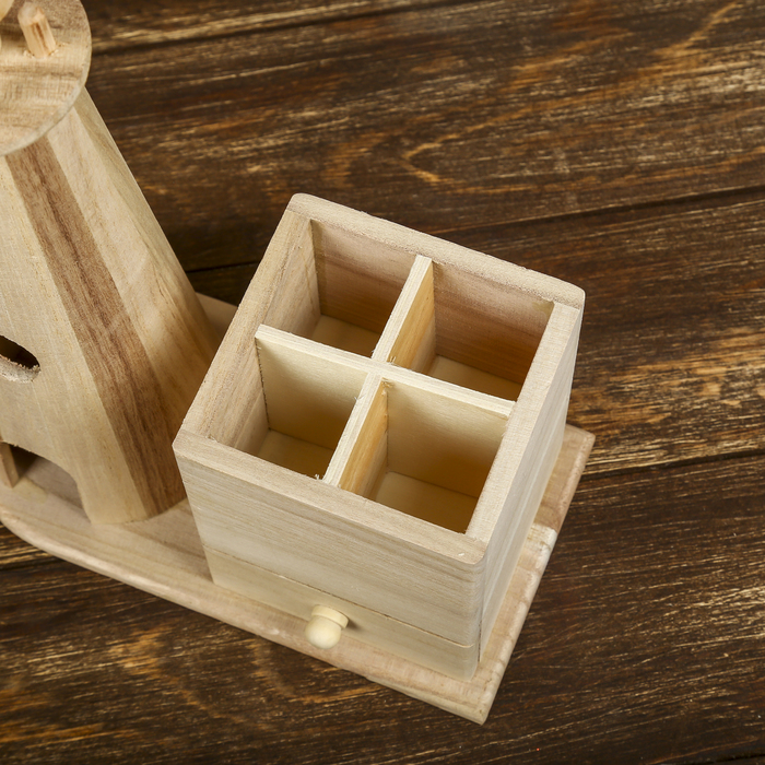 Шкатулка с карандашницей дерево под роспись "Маяк" 29х20,5х10,5 см