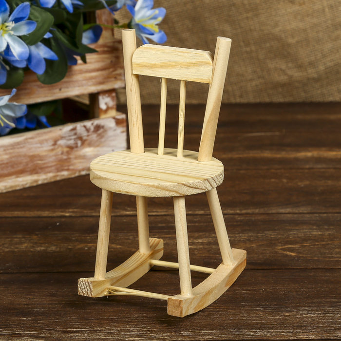 Сувенир дерево под роспись "Стул-качалка" 14х10х7,5 см