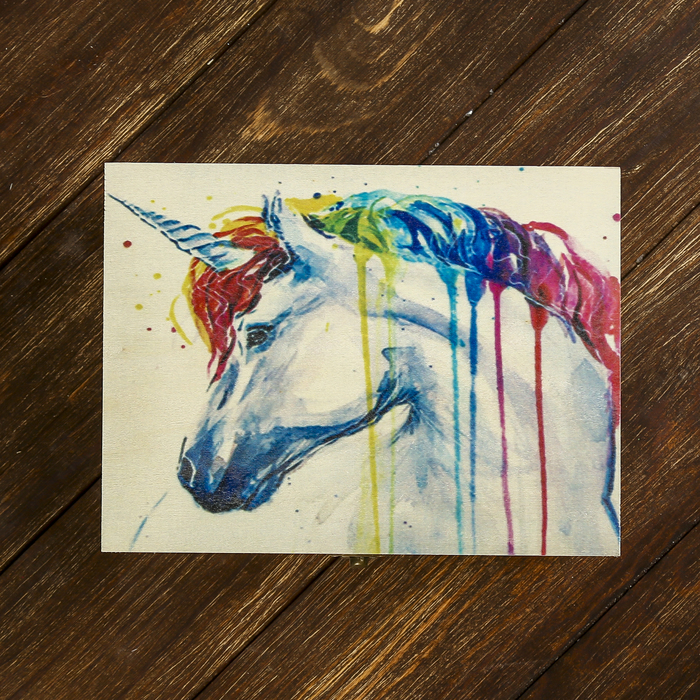 Шкатулка дерево "Единорог. Акварель" 9х20,8х15,7 см