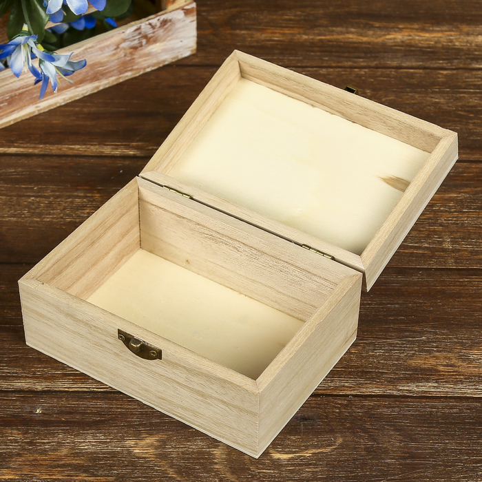 Шкатулка дерево "Экзотические цветы в листьях" 7х15х10,5 см