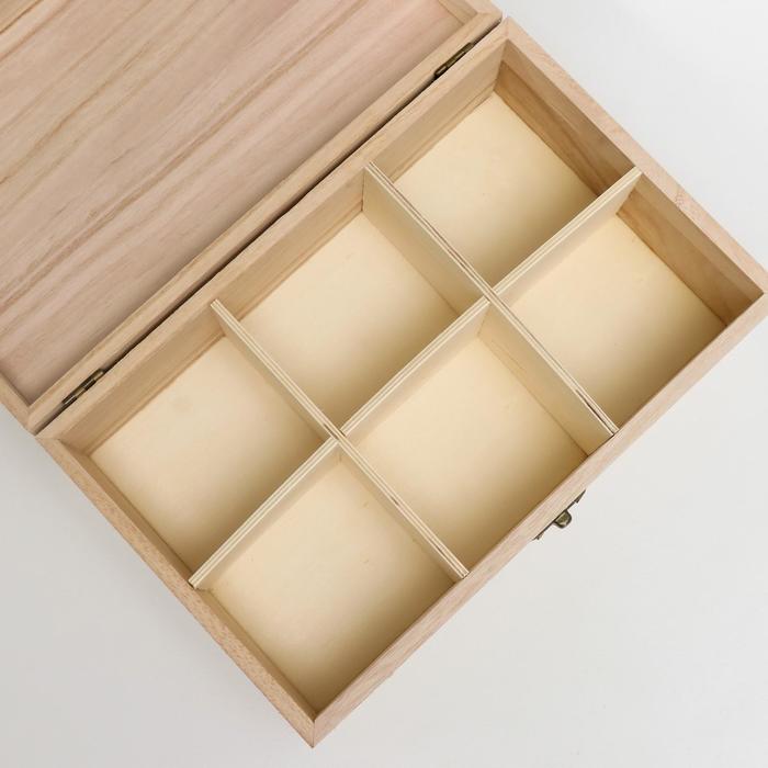 Шкатулка дерево под роспись "Сундук с ящиком" 8,5х24х15 см