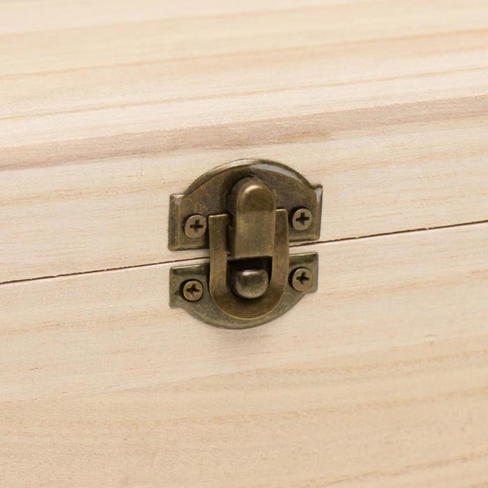 Шкатулка дерево под роспись "Сундук с ящиком" 8,5х24х15 см