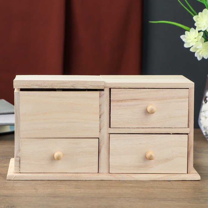 Шкатулка дерево под роспись "Комод с зеркалом" 12,8х25,5х11,7 см