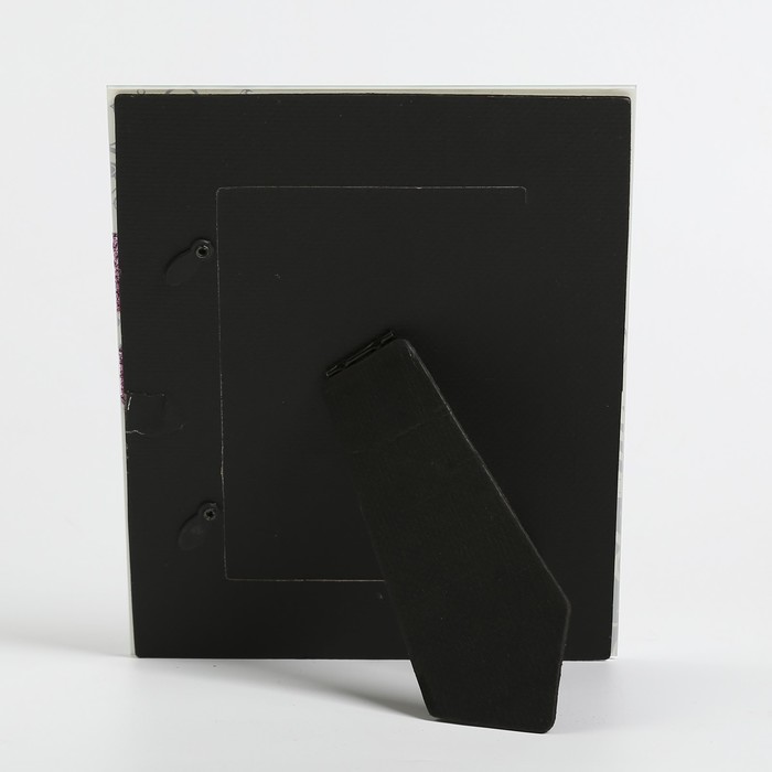 Фоторамка стекло 10х15 см "Цветы в блёстках" зеркальная обводка 22х17 см